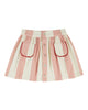 EMILE ET IDA FW26 PINK AND WHITE STRIPED SKIRT