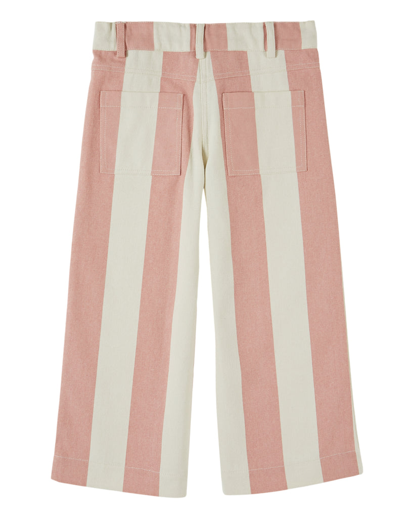 EMILE ET IDA FW26 PINK AND WHITE STRIPED PANTS
