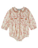 EMILE ET IDA FW26 BEBE FLORAL PUFFEL ROMPER