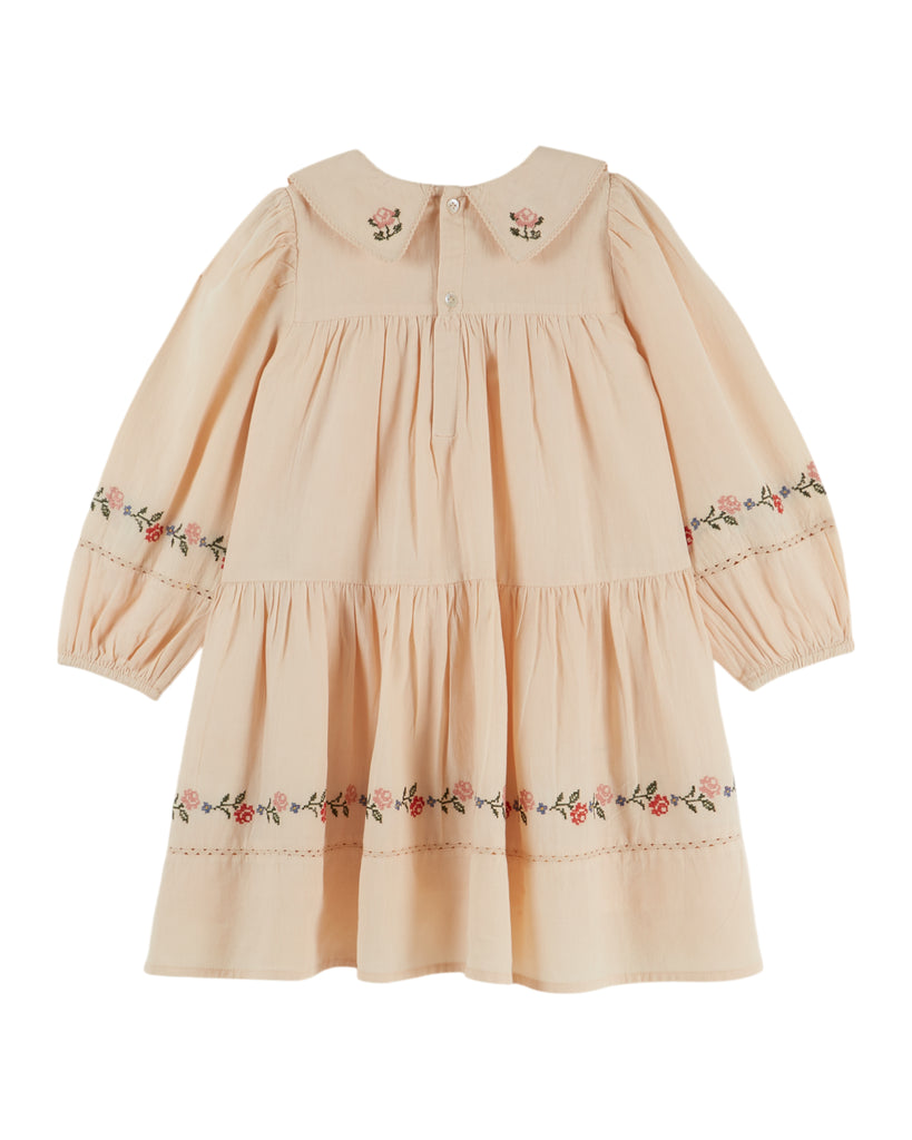 EMILE ET IDA FW26 EMBROIDERED CROSS STITCH DRESS