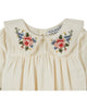 EMILE ET IDA FW26 BEBE CROSS-STITCH PUFFEL ROMPER