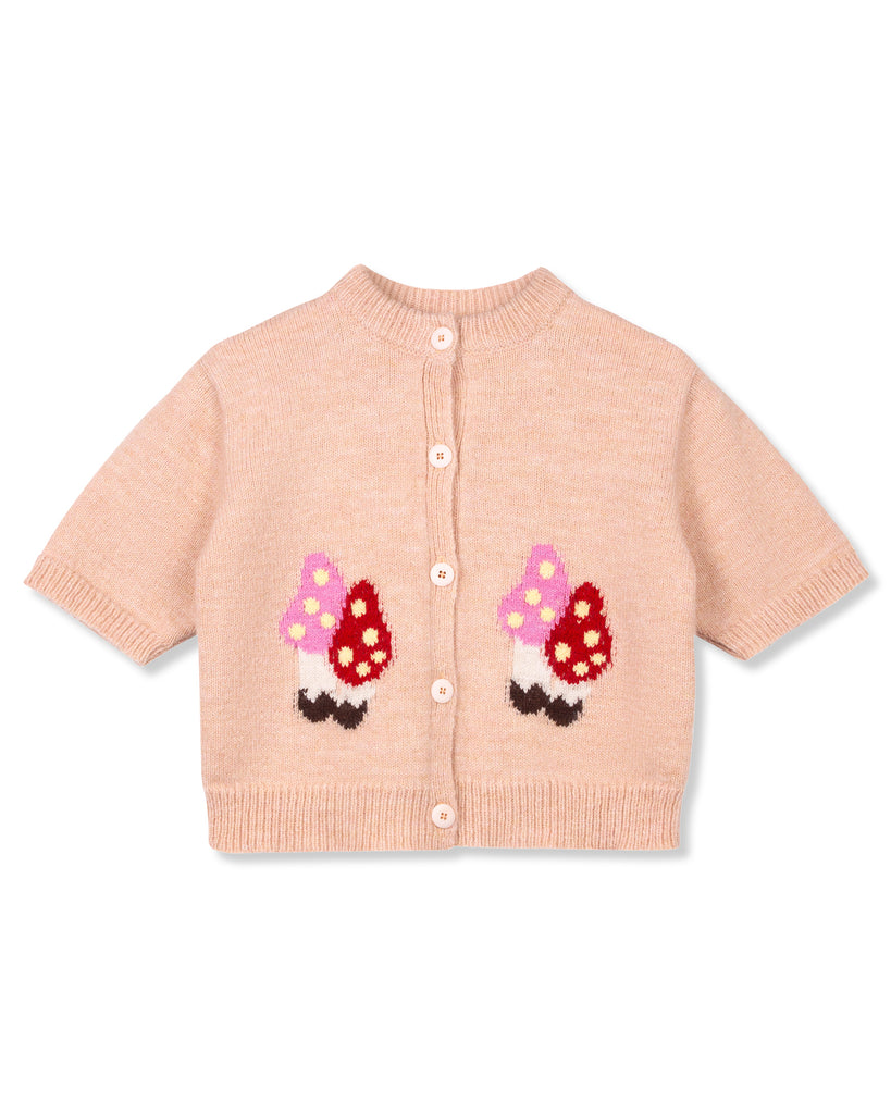WYNKEN FALL 2026  "PAINTERS AND POETS" MUSHROOM CARDIGAN