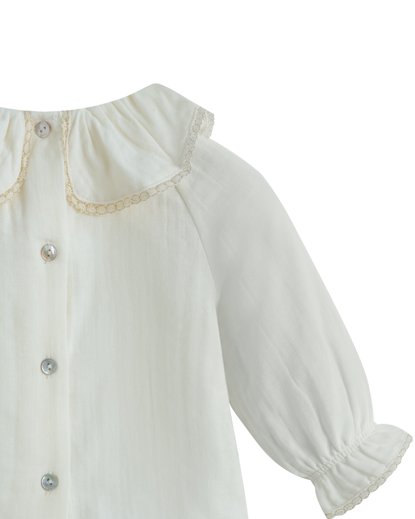 C'ERA UNA VOLTA FALL 2026 "GLIDING THROUGH TIME" Baby Lilly Shirt Cream
