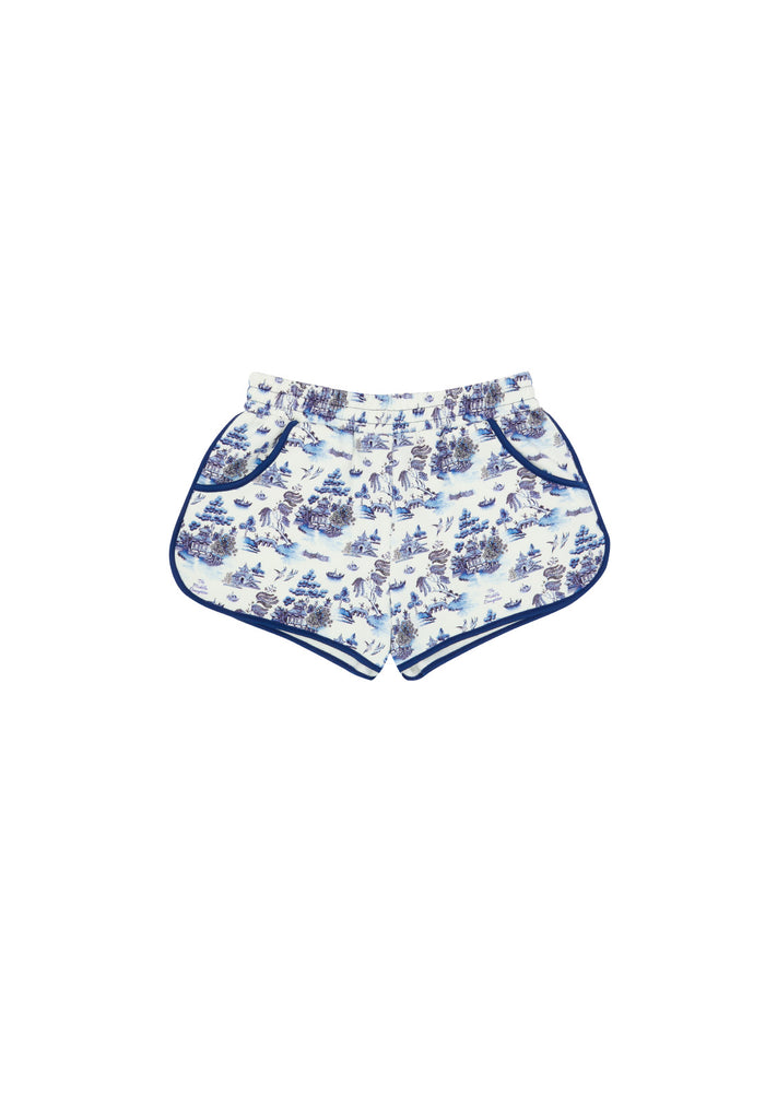 THE MIDDLE DAUGHTER SS24 BET YOUR BOTTOM DOLLAR Shorts in Willow Pattern