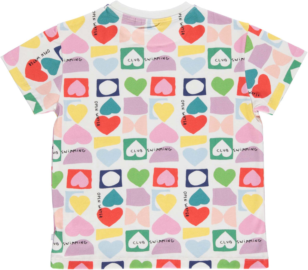 BEAU LOVES  "Open Swimming" Hearts T-shirt