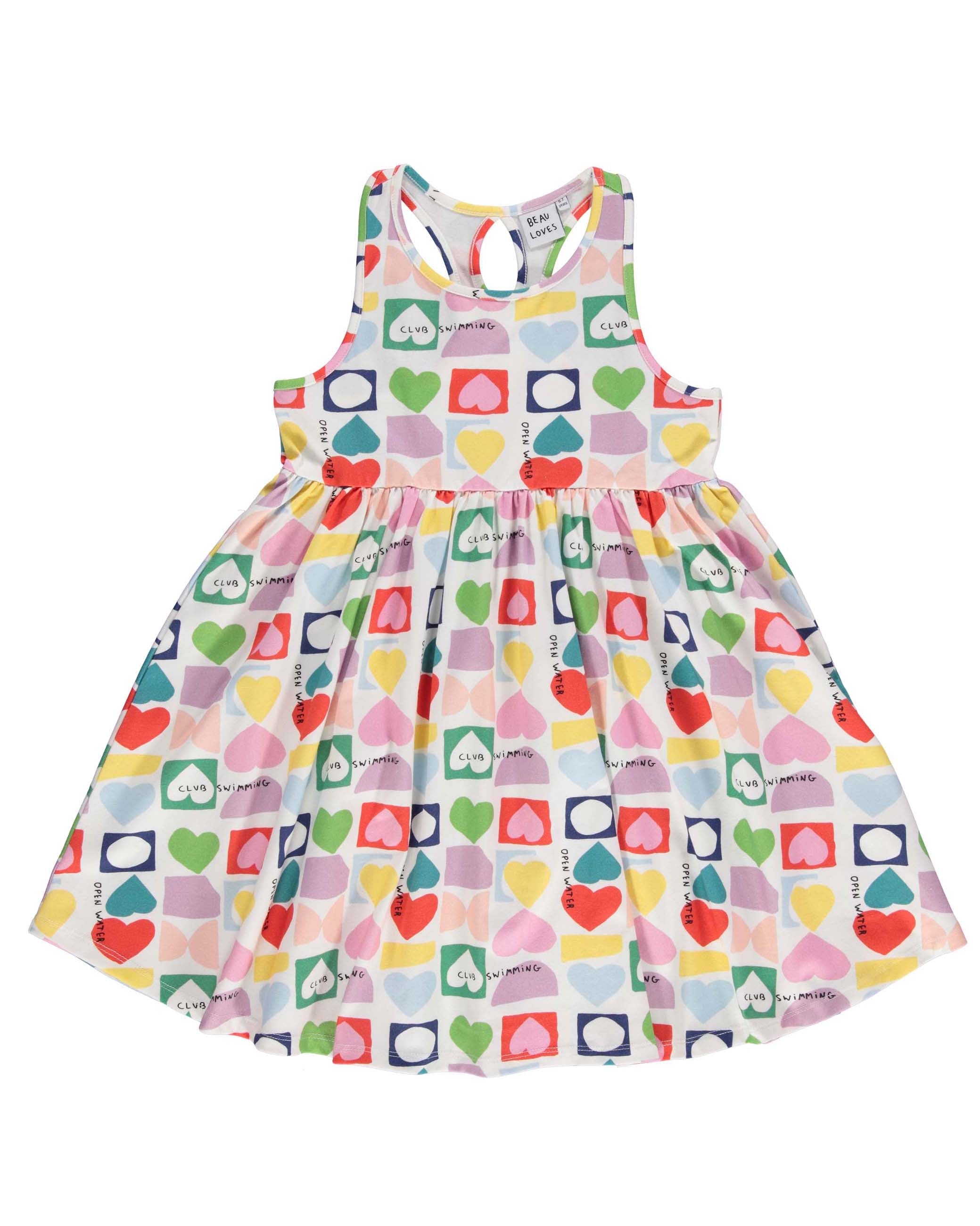 BEAU LOVES Open Swimming Hearts Iggy Dress 2-3y / multi