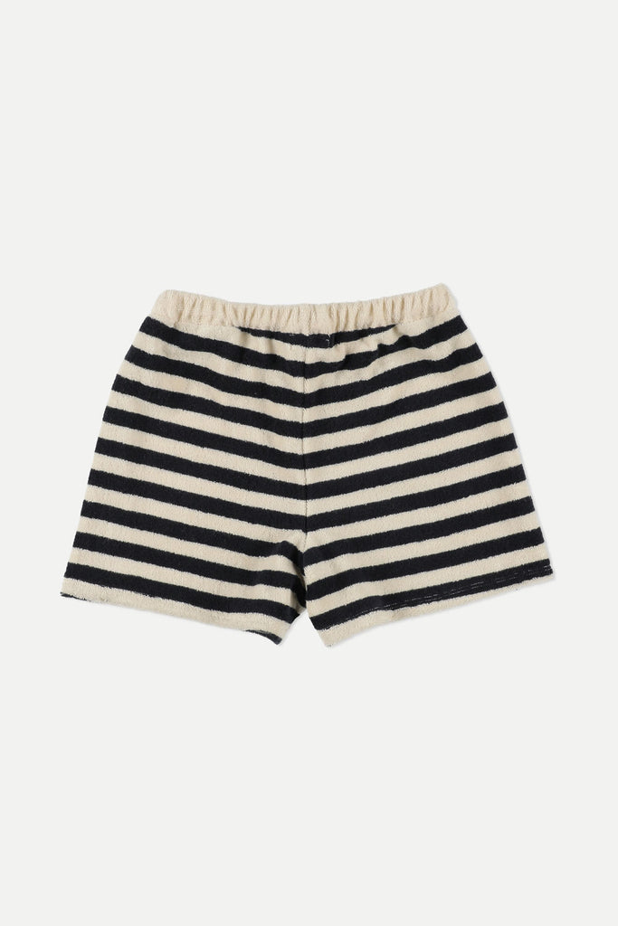 MY LITTLE COZMO "Les Tresors Marines" Organic Toweling Terry Stripes Shorts in Black
