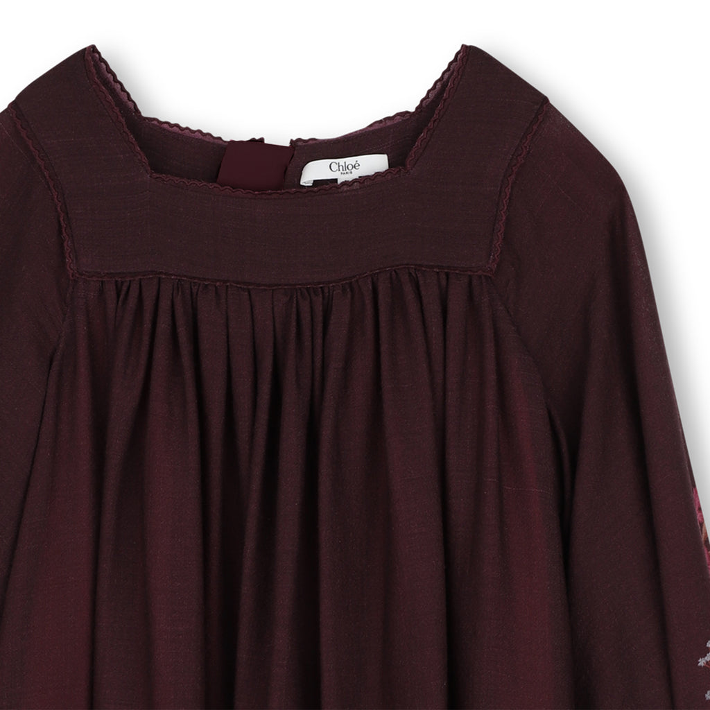 CHLOE FW26 Ceremony Dress Chloe with Floral Border Print