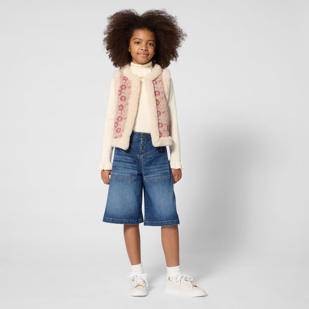 CHLOE FW26 Organic Wool Cotton Mini-Me Turtleneck Sweater