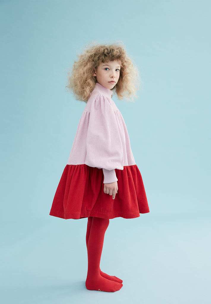 THE MIDDLE DAUGHTER AW23 Double Whammy Dress in Parma Violet and Glacé Cherry
