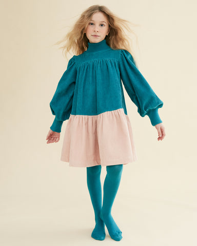 THE MIDDLE DAUGHTER AW23 Bubbling Under Dress in Wild Swim Blue
