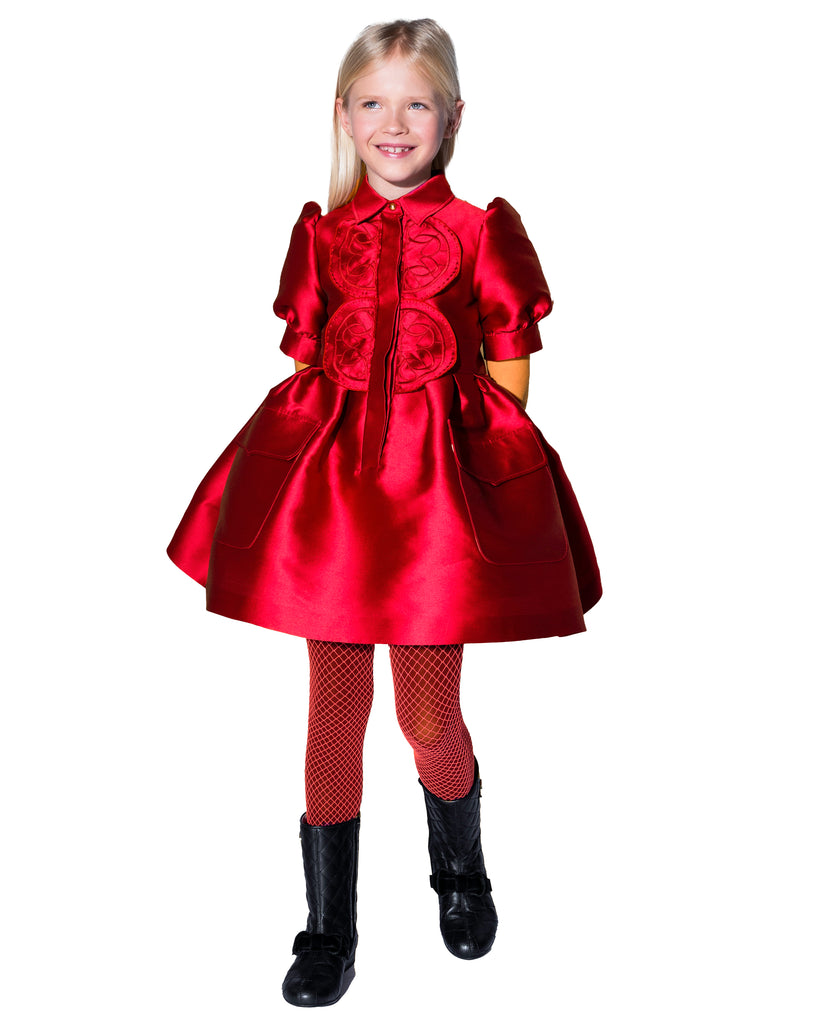 ELIE SAAB Red Taffeta Princess Dress