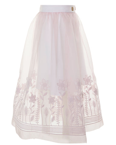 CAROLINE BOSMANS AW24 Tiered Skirt in Pale Pink