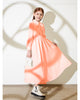 ELIE SAAB Fall Winter 2025 EMBROIDERED CREPE DRESS in SALMON