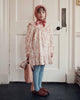 EMILE ET IDA FW26 LARGE COLLAR ECRU AND PINK FLORAL DRESS