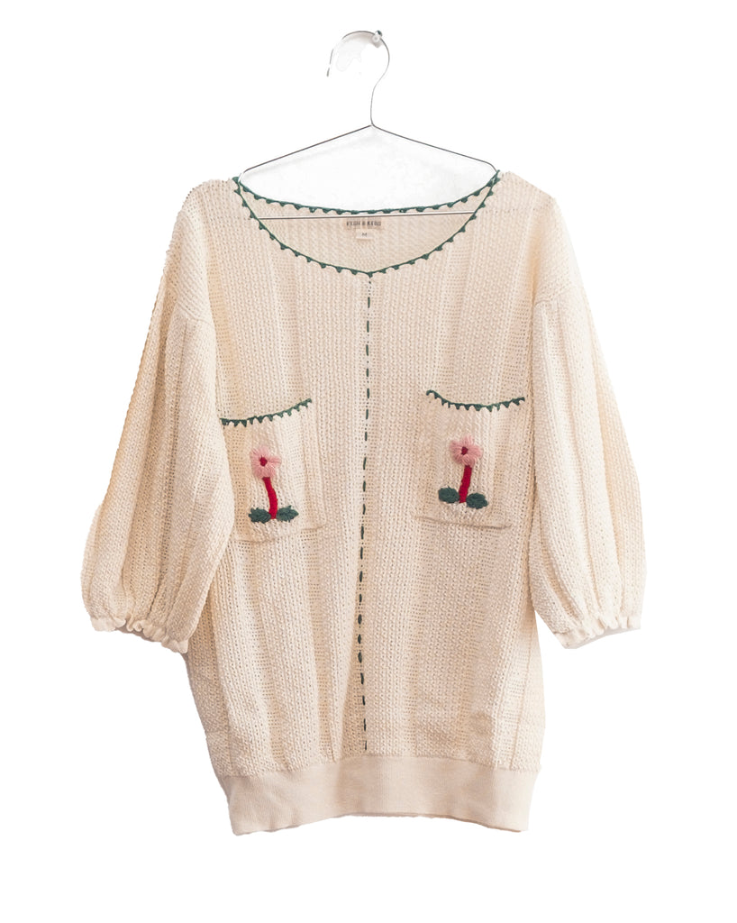 FISH & KIDS SS24 Knit Embroidered Blouse Top