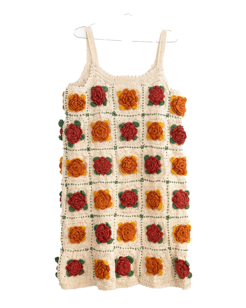 FISH & KIDS FALL 2026 CROCHET FLOWERS PATCHWORK DRESS