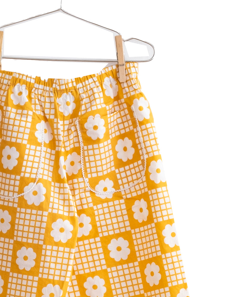 FISH & KIDS FALL 2026 ORANGE FLOWERS RETRO PANTS