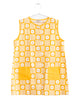 FISH & KIDS FALL 2026 ORANGE FLOWERS PINAFORE RETRO DRESS