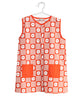 FISH & KIDS FALL 2026 RED FLOWERS PINAFORE RETRO DRESS