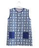 FISH & KIDS FALL 2026 NAVY FLOWERS PINAFORE RETRO DRESS
