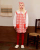 FISH & KIDS FALL 2026 RED FLOWERS PINAFORE RETRO DRESS