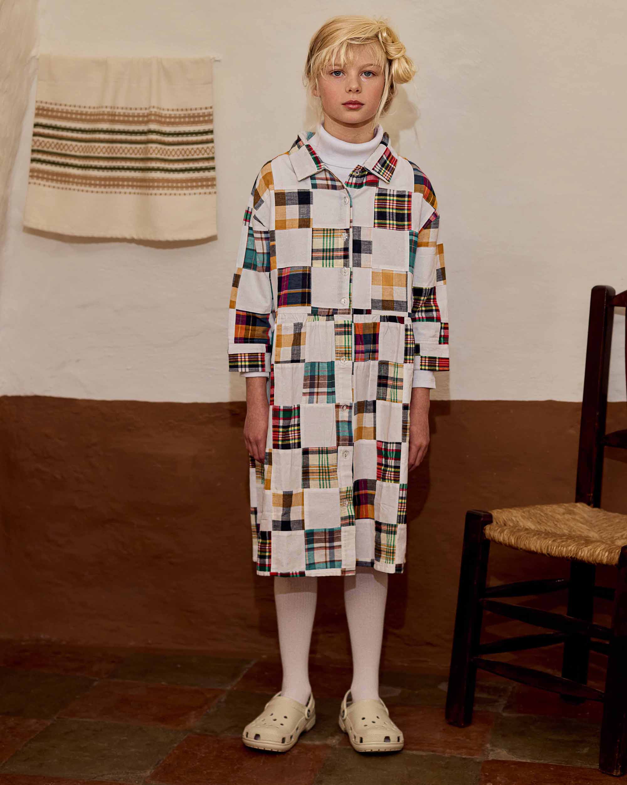 ワンピース FISH&KIDS Patchwork Dress 4-5y FISH & KIDS FALL 2026 PATCHWORK MIDI DRESS