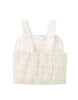 GINGERSNAPS SS26 Martina Trellis Print Smocked Top with Wide Straps & Ruffles