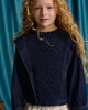 GINGERSNAPS FALL 2026 GLERIDA DENIM DIAMOND SMOCKED BLOUSE