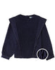 GINGERSNAPS FALL 2026 GLERIDA DENIM DIAMOND SMOCKED BLOUSE