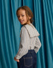 GINGERSNAPS FALL 2026 ESMERALDA BLOUSE WITH EMBROIDERY AND RUFFLE DETAIL