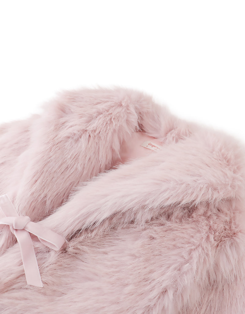 GINGERSNAPS FALL 2026 TABITHA SHAGGY COAT WITH SHAWL COLLAR