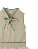 GINGERSNAPS SS26 Clara Sleeveless Top Beige Dress With Neck Ties & Pleated Skirt