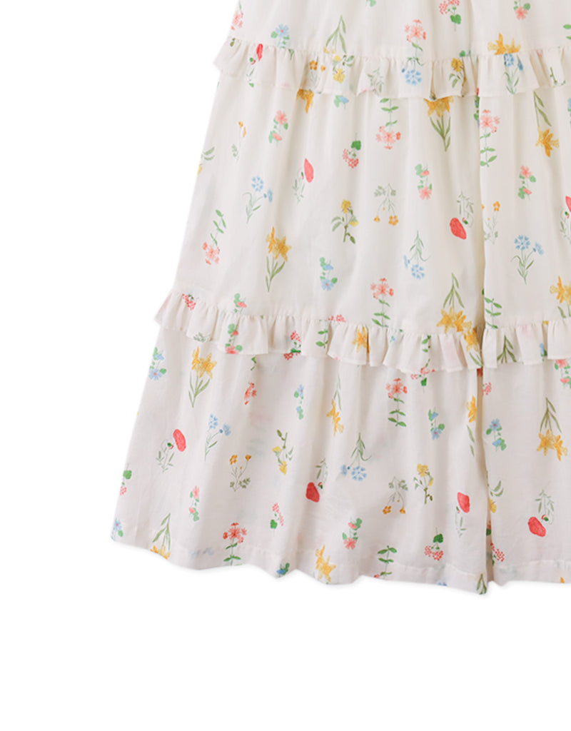 GINGERSNAPS SS26 Chisa Tiered Smocked Maxi Dress with Ruffle Sleeves