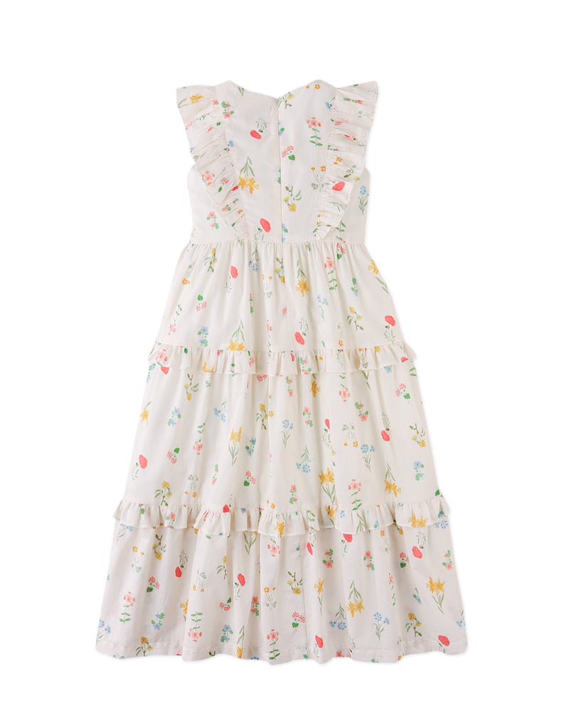 GINGERSNAPS SS26 Chisa Tiered Smocked Maxi Dress with Ruffle Sleeves