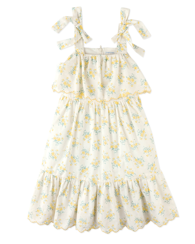 GINGERSNAPS SS26 Katie Sundress with Bow Tie Straps & Embroidery