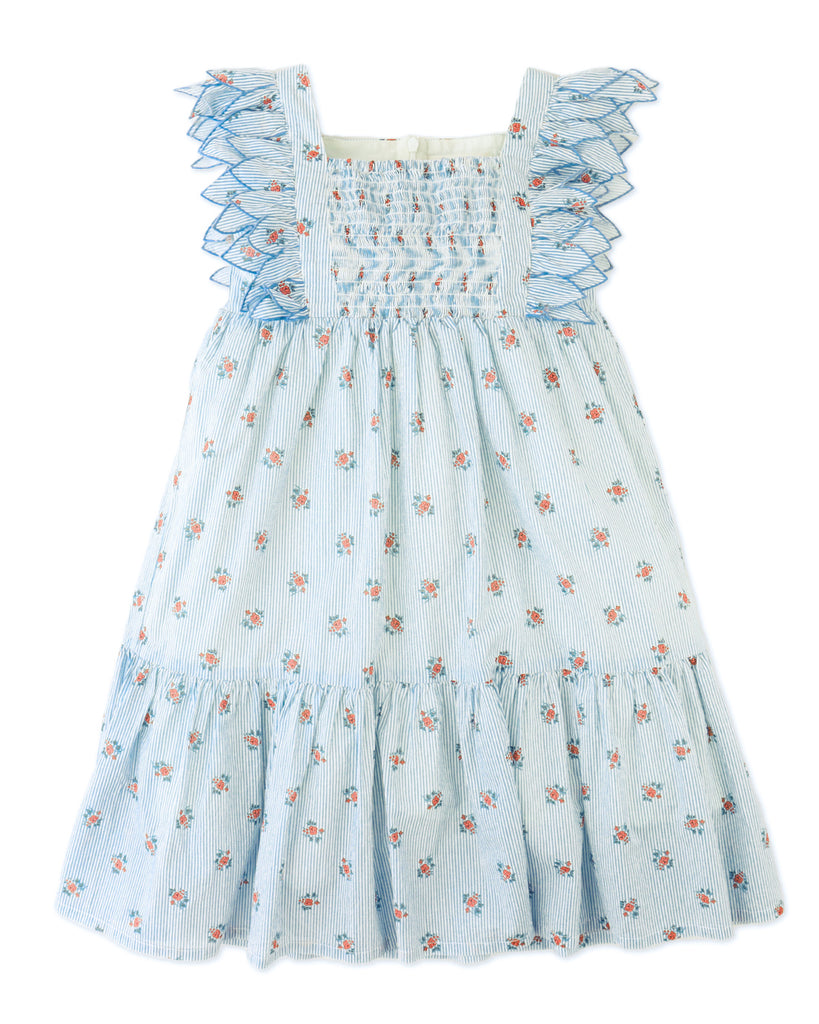 GINGERSNAPS SS26 Chloe Apron Dress with Smocked Bodice & Petal Sleeves