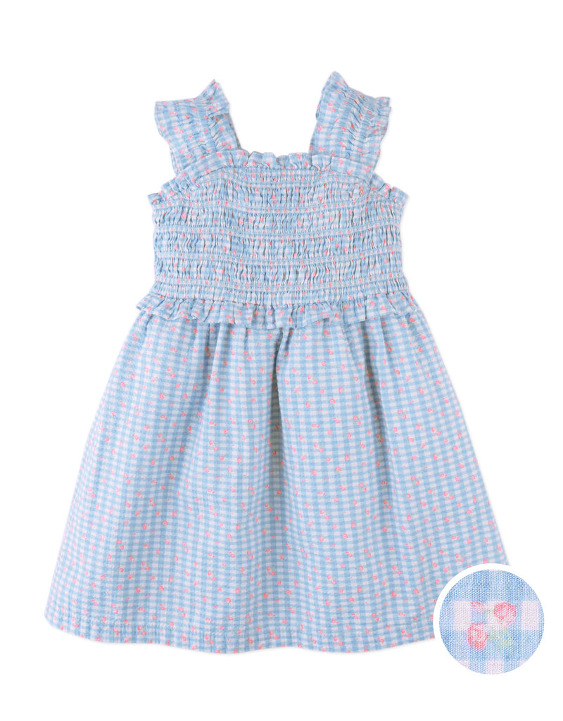 GINGERSNAPS SS26 Powder Dress with Shirred Straps & Ruffles