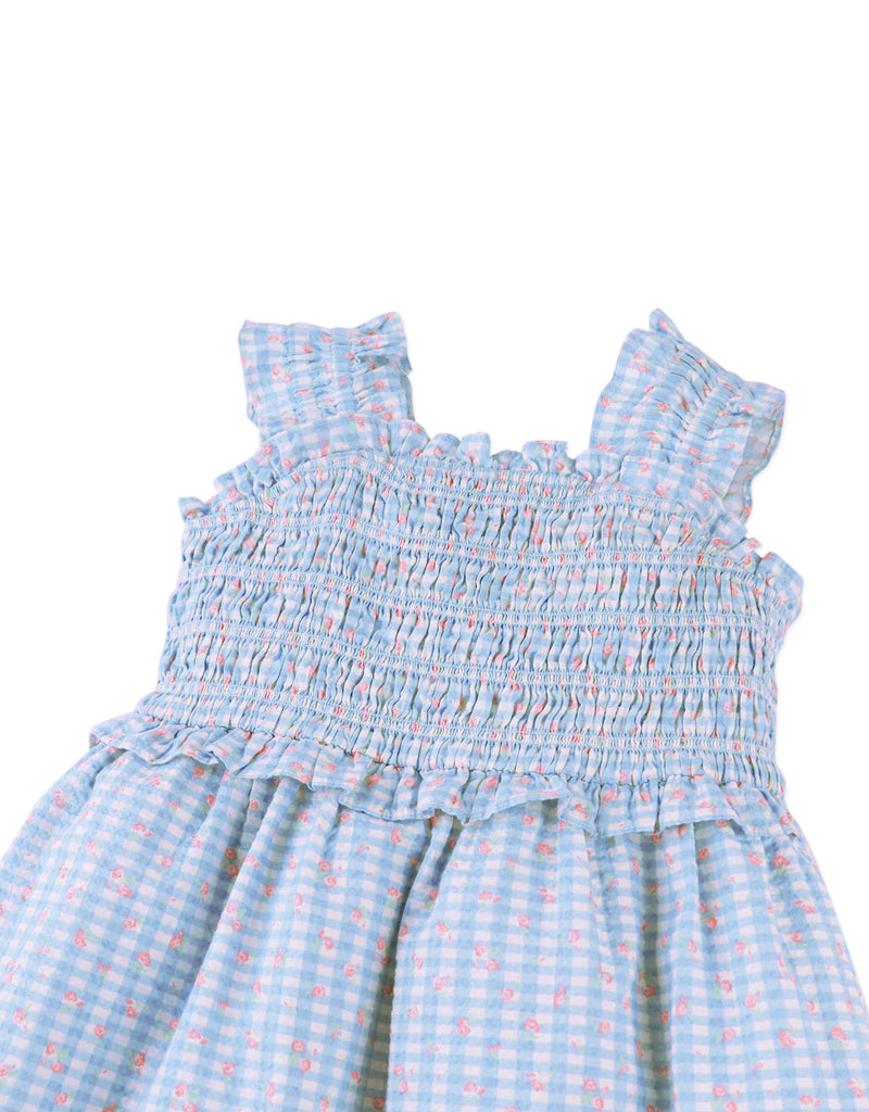 GINGERSNAPS SS26 Powder Dress with Shirred Straps & Ruffles