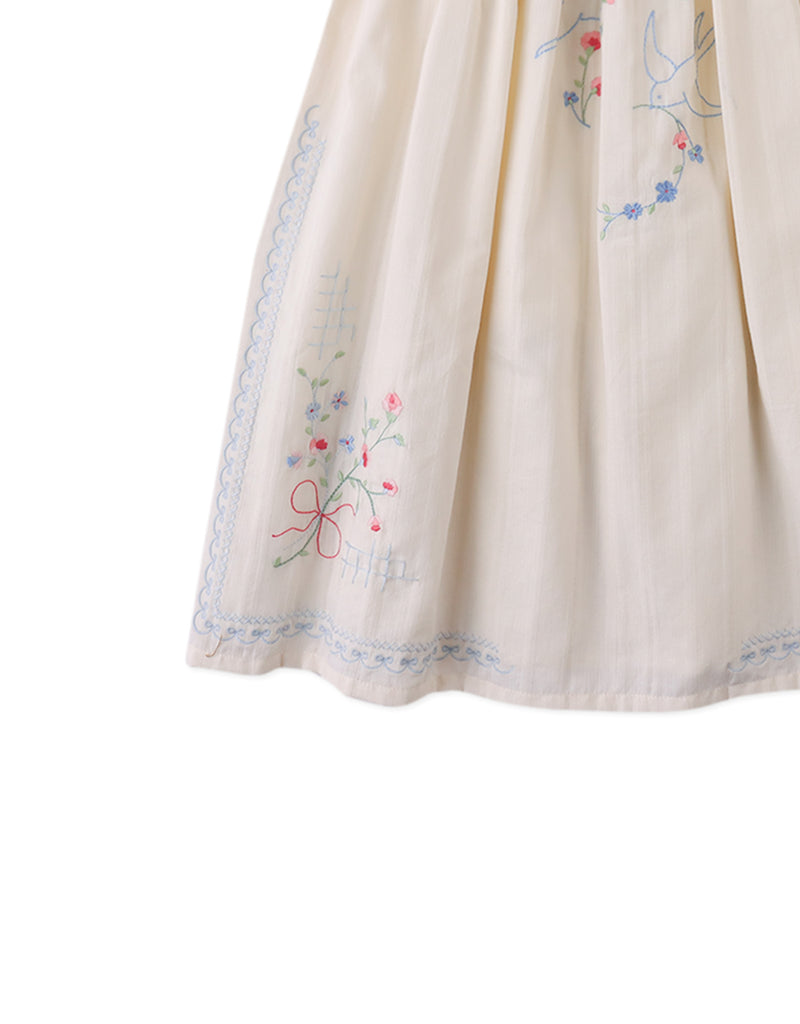 GINGERSNAPS SS26 Alessia Cross-Stitch Embroidered Dress