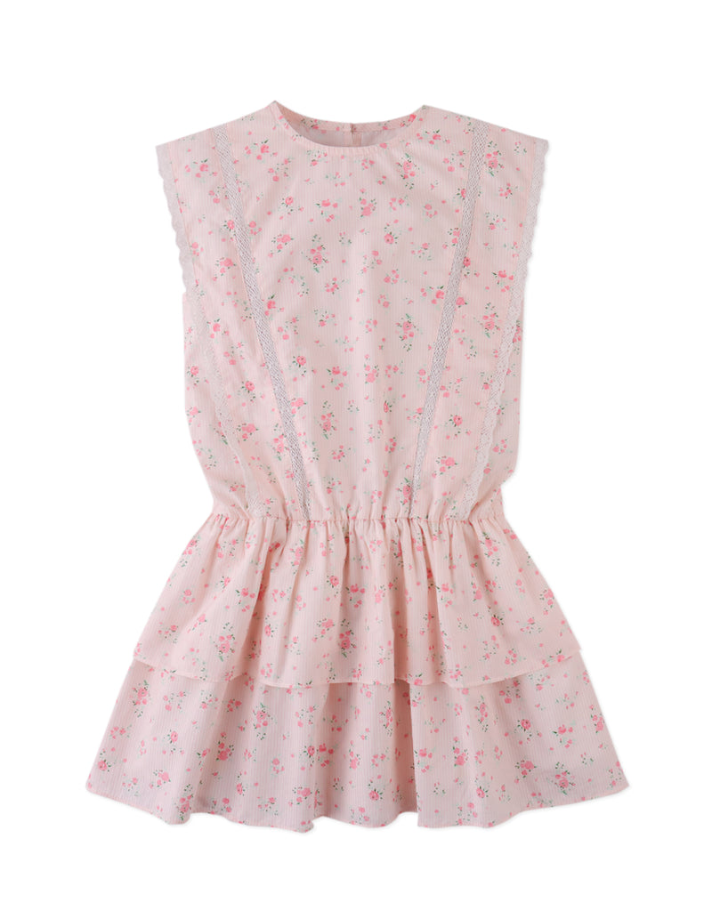 GINGERSNAPS SS26 Mel Dress with Lace Trims & Tiered Skirt