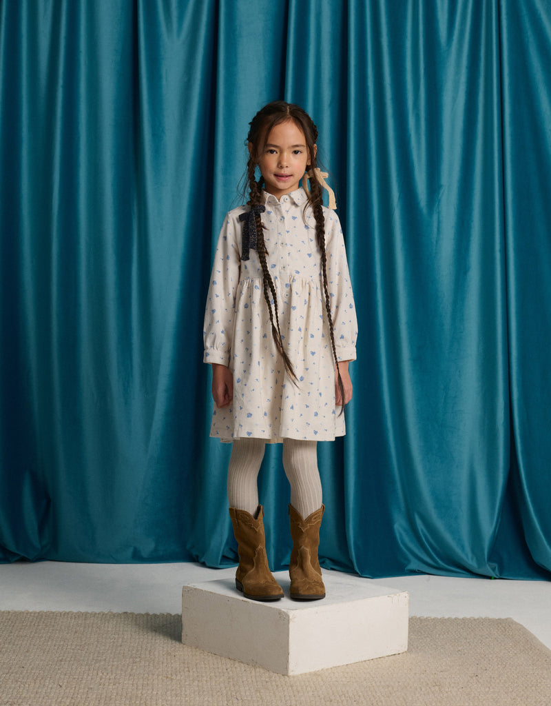 GINGERSNAPS FALL 2026 CORNELIA CORDUROY SHIRT DRESS WITH FLORAL PRINT