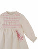 GINGERSNAPS FALL 2026 EMMALINE SMOCKED DRESS WITH CROSS STITCH EMBROIDERY