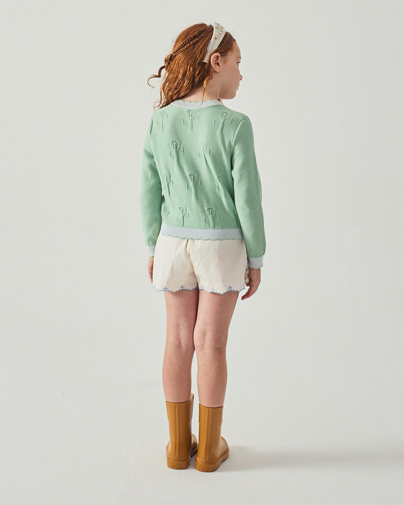 GINGERSNAPS SS26 Jisoo Shorts with Butterfly Embroidery & Scalloped Edges