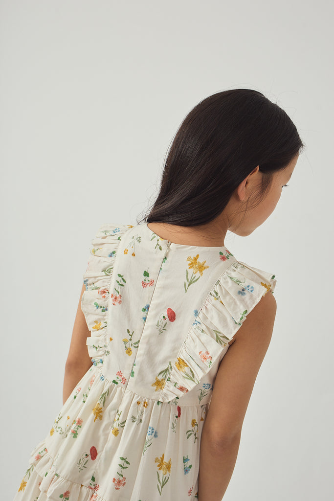 GINGERSNAPS SS26 Chisa Tiered Smocked Maxi Dress with Ruffle Sleeves