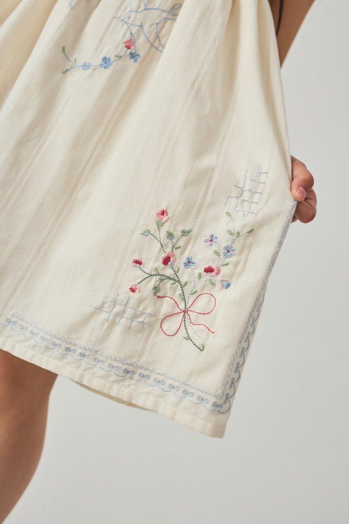GINGERSNAPS SS26 Alessia Cross-Stitch Embroidered Dress