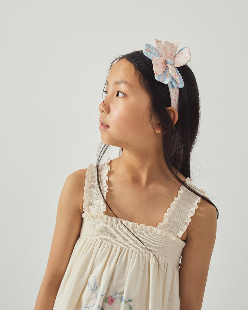 GINGERSNAPS SS26 Alessia Cross-Stitch Embroidered Dress