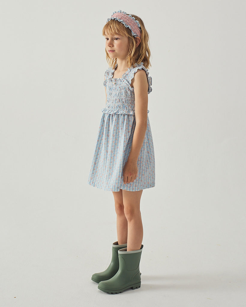 GINGERSNAPS SS26 Powder Dress with Shirred Straps & Ruffles