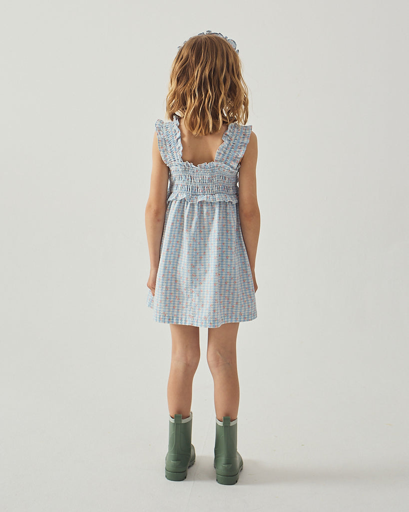 GINGERSNAPS SS26 Powder Dress with Shirred Straps & Ruffles
