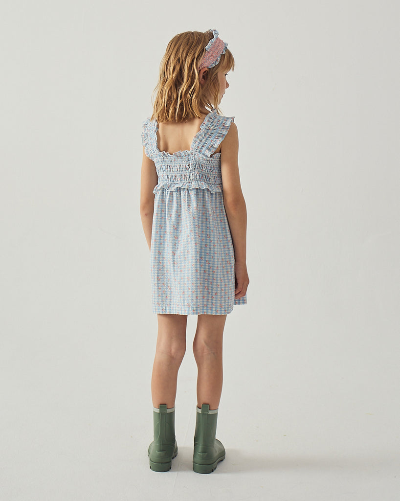 GINGERSNAPS SS26 Powder Dress with Shirred Straps & Ruffles
